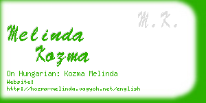 melinda kozma business card